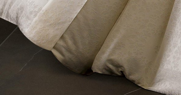 Finezza Jardin Bambu Jakar Kumaş Krem Çift Kişilik Nevresim Takımı 6 Parça - 904 - 5