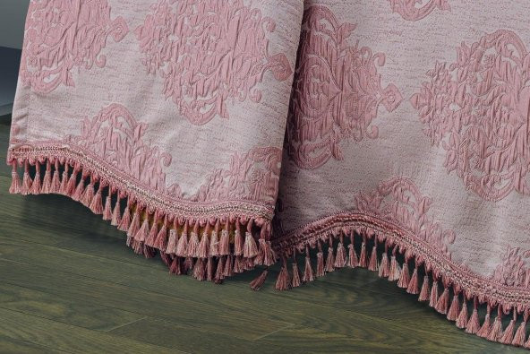 Finezza Larissa Pamuk Polyester Jakar Kumaş Pudra Yatak örtüsü Seti 7 Prç. - 356 - 6