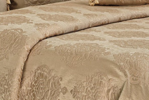 Finezza Larissa Pamuk/Polyester Jakar Kumaş Gold Yatak örtüsü Seti 7 Parça - 358 - 4