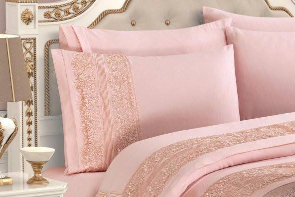 Finezza Platinyum Habibe Poly/Pamuk Kumaş Pudra Çeyiz Seti 46 Parça - 772 - 3