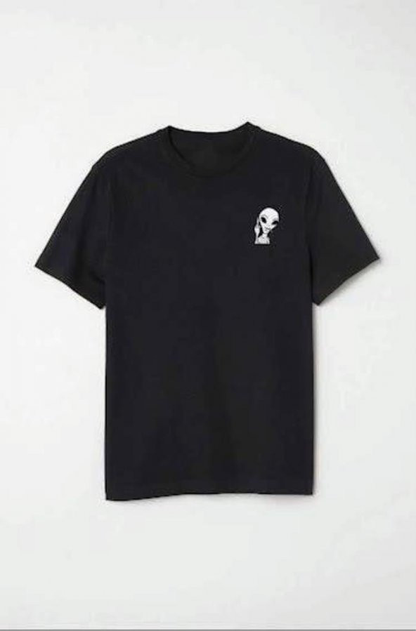 Finezza Ufo Baskılı Pamuk Beyaz T-Shirt S Beden - 947 - 4