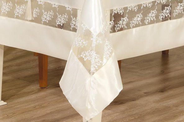 Finezza Gelin Dantelli Monoray Beyaz Sofra Takımı 12 Kşl. 170x330cm 26Prç. - 311 - 2