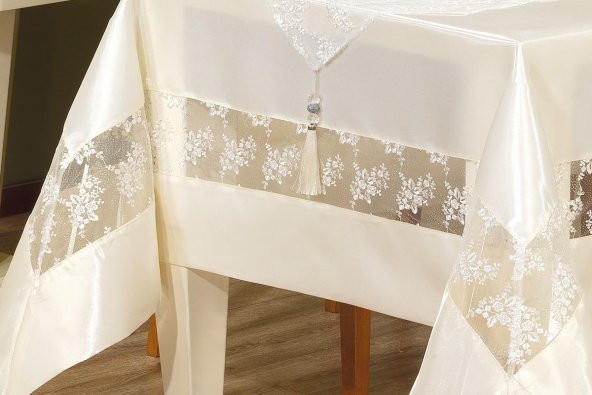Finezza Gelin Dantelli Monoray Beyaz Sofra Takımı 12 Kşl. 170x330cm 26Prç. - 311 - 3