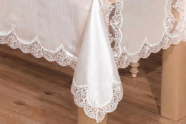 Finezza Elenora Osmanlı İpeği Güpürlü Sofra Takımı 8 Kşl. 170x240cm 17Prç. - 455 - 2
