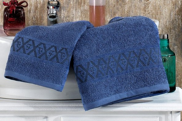 Finezza Luna 100 Pamuk Bornoz Seti Lacivert 3 Parça - 806 - 7