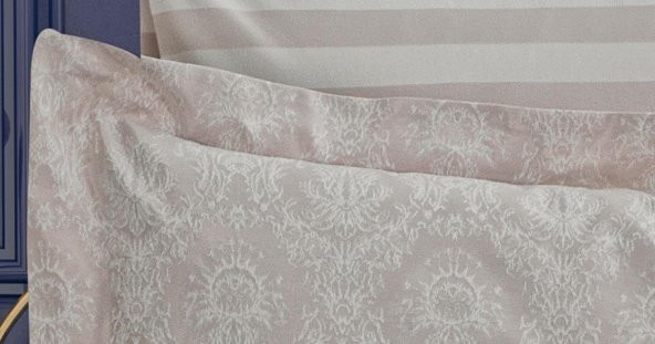 Finezza Monaco Bambu Jakar Kumaş Taş Çift Kişilik Nevresim Takımı 6 Parça - 847 - 6