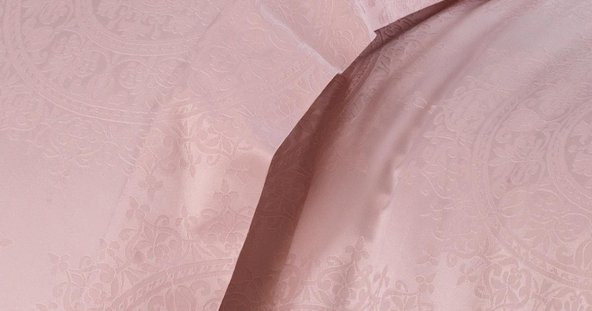 Finezza Tiara Bambu Jakar Kumaş Pudra Çift Kişilik Nevresim Takımı 6 Parça - 898 - Resim 3