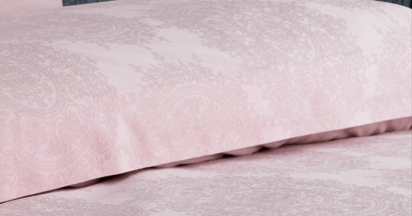 Finezza Tiara Bambu Jakar Kumaş Pudra Çift Kişilik Nevresim Takımı 6 Parça - 898 - Resim 4