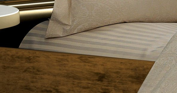 Finezza Tiara Bambu Jakar Kumaş Bej Çift Kişilik Nevresim Takımı 6 Parça - 899 - 8