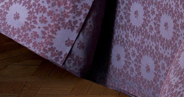 Finezza Jardin Bambu Jakar Kumaş Bordo Çift Kişilik Nevresim Takımı 6 Prç. - 901 - Resim 3