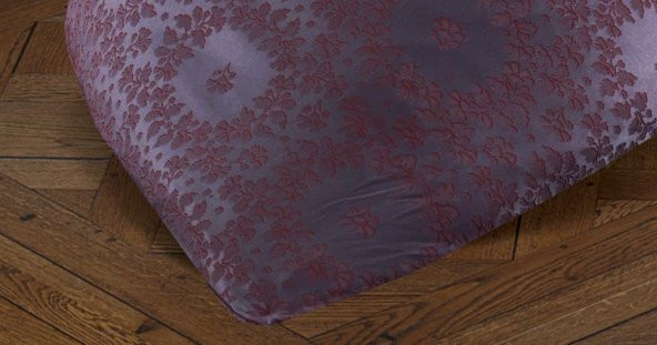 Finezza Jardin Bambu Jakar Kumaş Bordo Çift Kişilik Nevresim Takımı 6 Prç. - 901 - Resim 5