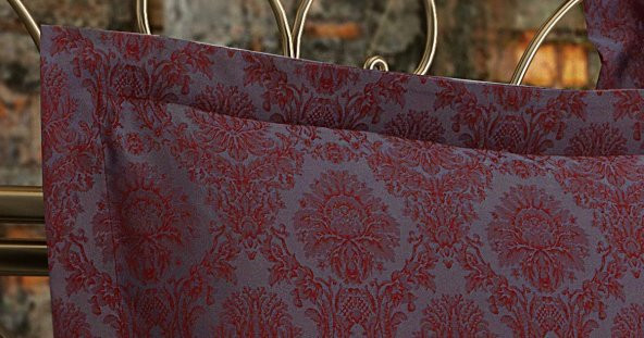 Finezza Monaco Bambu Jakar Kumaş Bordo Çift Kişilik Nevresim Takımı 6 Prç. - 905 - 5