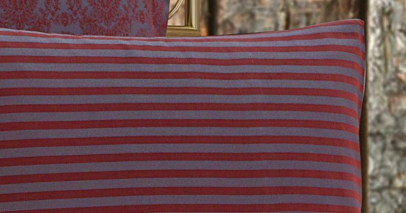 Finezza Monaco Bambu Jakar Kumaş Bordo Çift Kişilik Nevresim Takımı 6 Prç. - 905 - 6