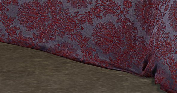 Finezza Monaco Bambu Jakar Kumaş Bordo Çift Kişilik Nevresim Takımı 6 Prç. - 905 - 9