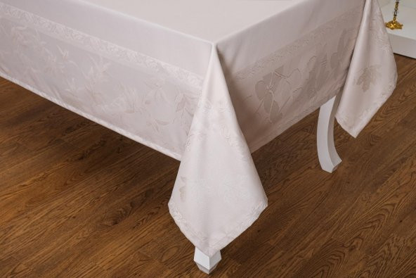 Finezza Çınar Lüx Jakar Bambu Kumaş Taş Masa Örtüsü  Dikdörtgen 160x220 cm - 841 - 4