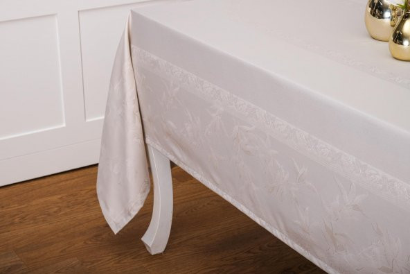 Finezza Çınar Lüx Jakar Bambu Kumaş Taş Masa Örtüsü  Dikdörtgen 160x220 cm - 841 - 5