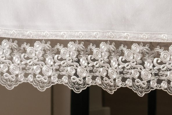 Finezza Olga Lüx Lidya Dantelli Poly Bambu Krem Masa Örtüsü 160x220 cm - 693 - 6