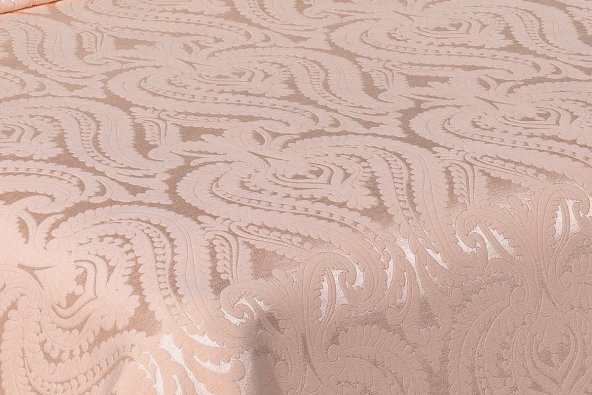 Finezza Tulip Polyester Pamuk Şönil Somon Yatak örtüsü Çift Kişl. 3 Parça - 697 - 7