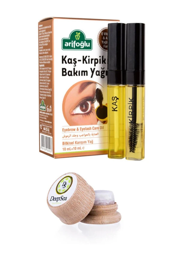 Arifoğlu Kaş Kirpik Bakım Yağı 10 ml + 10 ml - Mentol Taşı 7 gr.