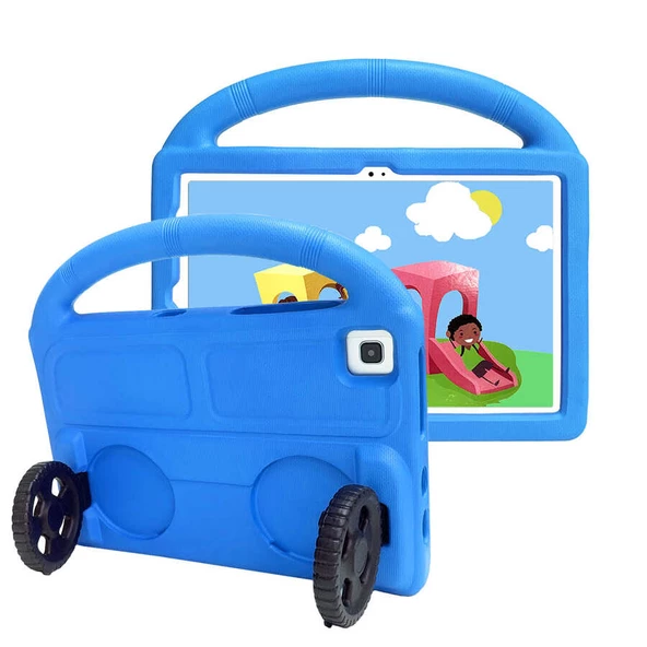 Galaxy Tab S6 Lite P610 Tekerlek Standlı Tablet Eva Silikon Kılıf - Resim 2