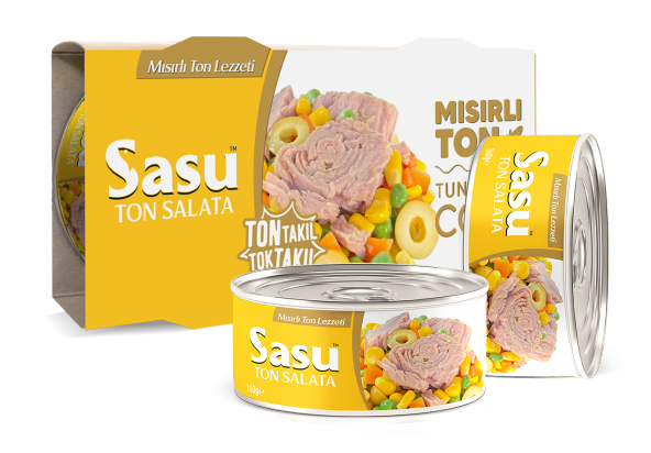 Sasu Mısırlı Ton Salata 2x160G İri Parça