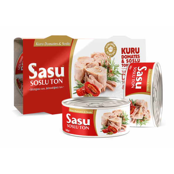 Sasu Kuru Domatesli & Soslu Ton Balığı 2x160 gr Bütün Dilim
