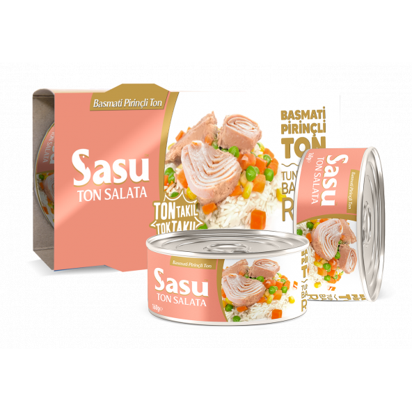 Sasu Basmati Pirinçli Ton Salata 2x160G İri Parça