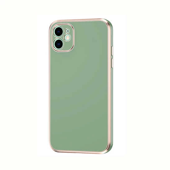 Apple iPhone 12 Kılıf Zore Bark Kenarları Altın Renk Kılıf - Resim 11