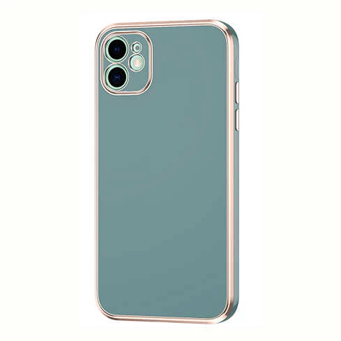 Apple iPhone 12 Kılıf Zore Bark Kenarları Altın Renk Kılıf - Resim 3