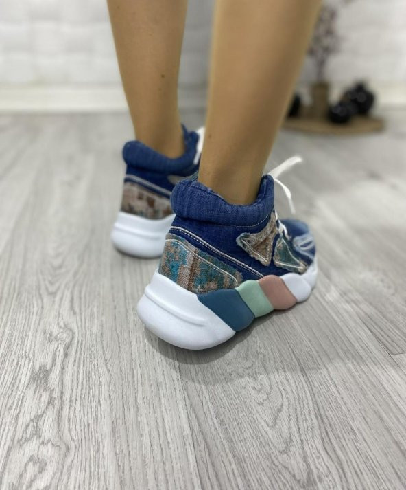 Renkli Taban Kot Ayakkabı