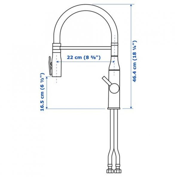 Mutfak Bataryası, Siyah Renk IKEA Metal Uzunluk 22 cm Yükseklik 46 cm - 4