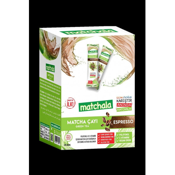 Matchala Espresso Matcha Tea 24 pcs x 9gr