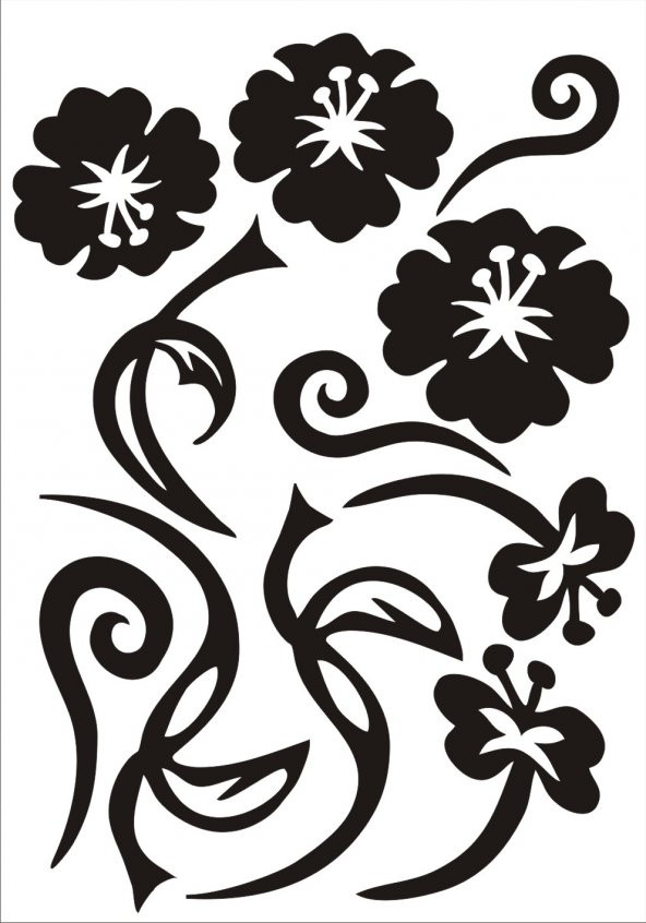 Finezza  Korea Siyah Duvar Stickeri - 647 - 2