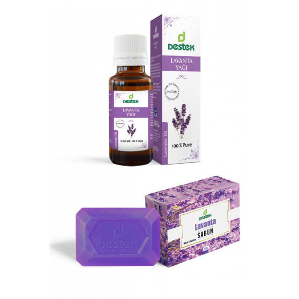 Destek Lavanta Yağı 20ml-Lavanta Sabunu 150g (2'li Set)