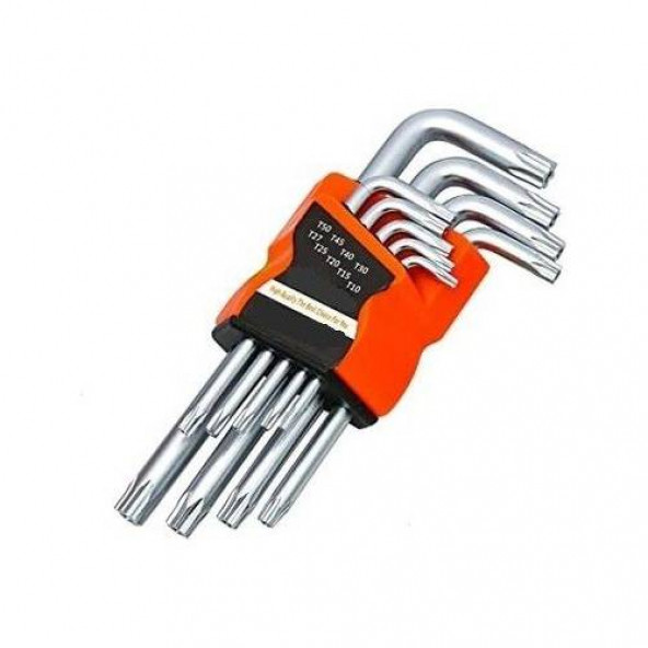 Q Tools 9 Parça Yıldız Torx Uçlu Küçük Boy Alyan Anahtarı Takımı Seti