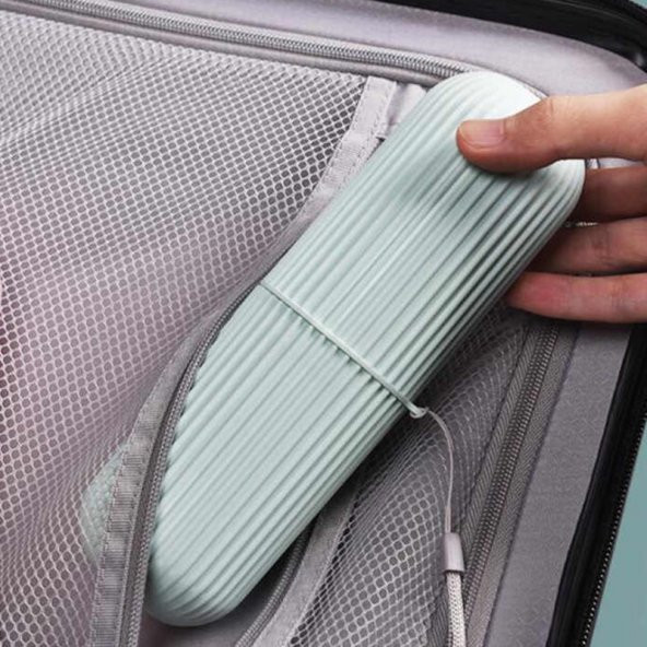 Çok Amaçlı Seyahat Tipi Diş Fırçası Kabı Makyaj Saklama Kutusu - 4