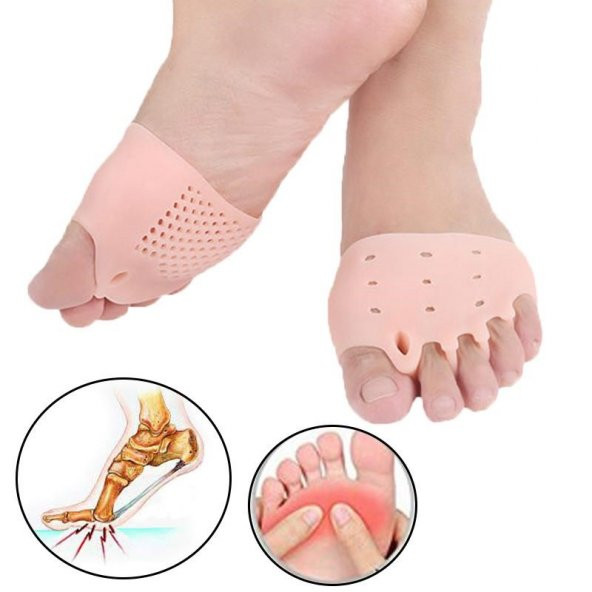 Silikonlu 5 Parmak Ayırıcı Koruyucu Ayak Gömleği Geçmeli Topuklu - 3