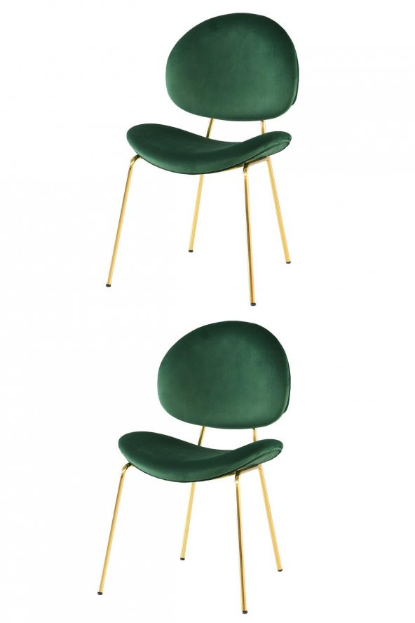 2 Adet Teo Sandalye Metal Parlak Gold Sandalye Mutfak Salon Yemek Odası Sandalyesi
