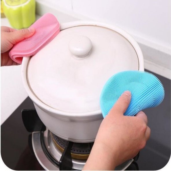 2 Adet Tükenmeyen Silikon Bulaşık Süngeri Çok Amaçlı Bez Tutacak - 2