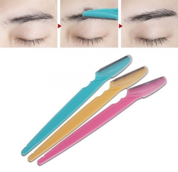 Profesyonel Kaş Usturası Kaş Jileti Kaş Şekillendirici 3lü Set - 2