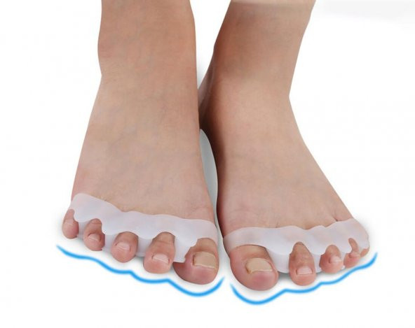 Ayak 5 Parmağı Ayıran Parmak Ayırıcı Silikon Makaralı 1 Çift - 3