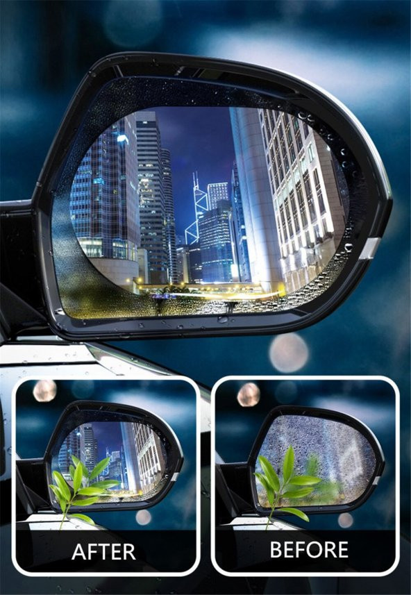 Oto Araç Yan Ayna Su Kaydırıcı ve Buğu Önleyici - 7