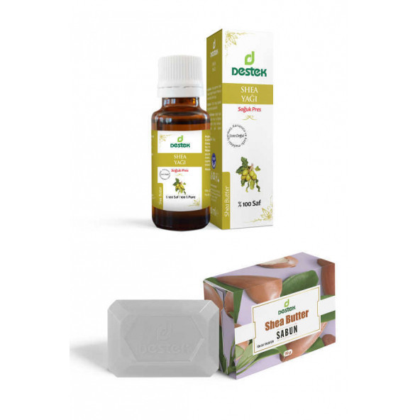Destek Shea Yağı 20ml-Shea Butter Sabunu 150g (2'li Set)