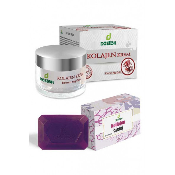 Destek Kollajen Krem 50g-Kollajen Sabun 150g (2'li Set)