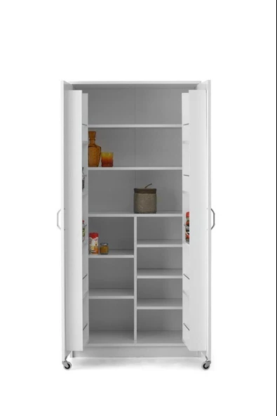 Ekonomik 2 Kapılı Mutfak Kiler Erzak Dolabı 86x50x180 - 6