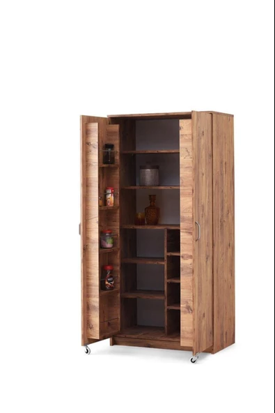 Ekonomik 2 Kapılı Mutfak Kiler Erzak Dolabı 86x50x180 - 4
