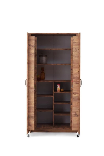 Ekonomik 2 Kapılı Mutfak Kiler Erzak Dolabı 86x50x180 - 3