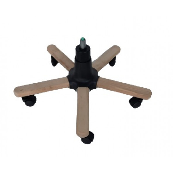 Ahşap Kaplama Yıldız Ayak Seti Makam Sandalyesi Ayağı Naturel Boyasız