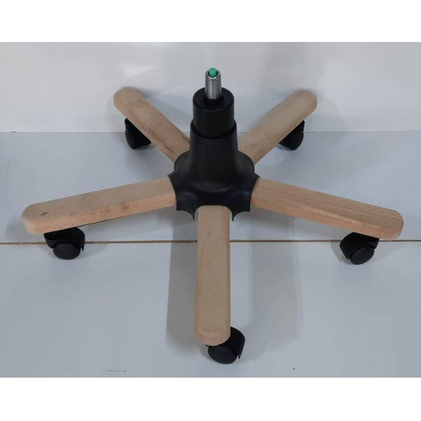 Ahşap Kaplama Yıldız Ayak Seti Makam Sandalyesi Ayağı Naturel Boyasız - 2