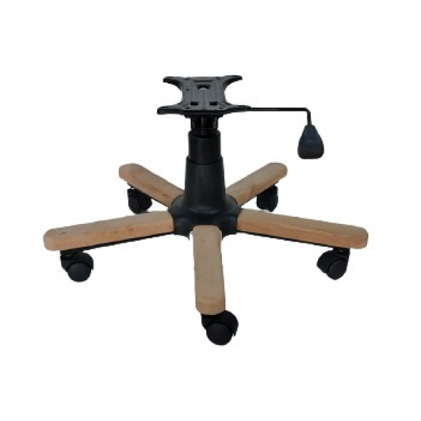 Ahşap Kaplama Yıldız Ayak Seti Tek Kollu Mekanizma Naturel Boyasız